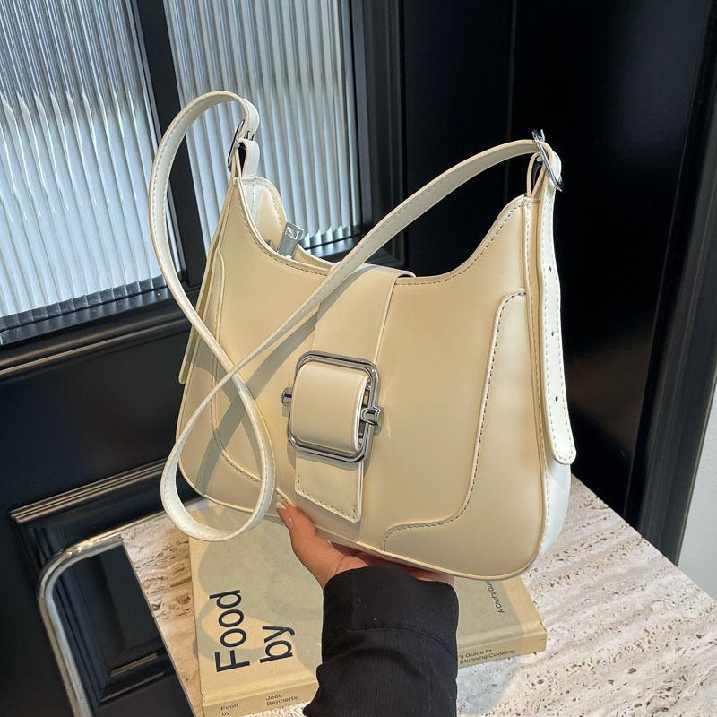 Ms. Bao's New Shoulder Bag Solid Color Commuter Messenger Bag