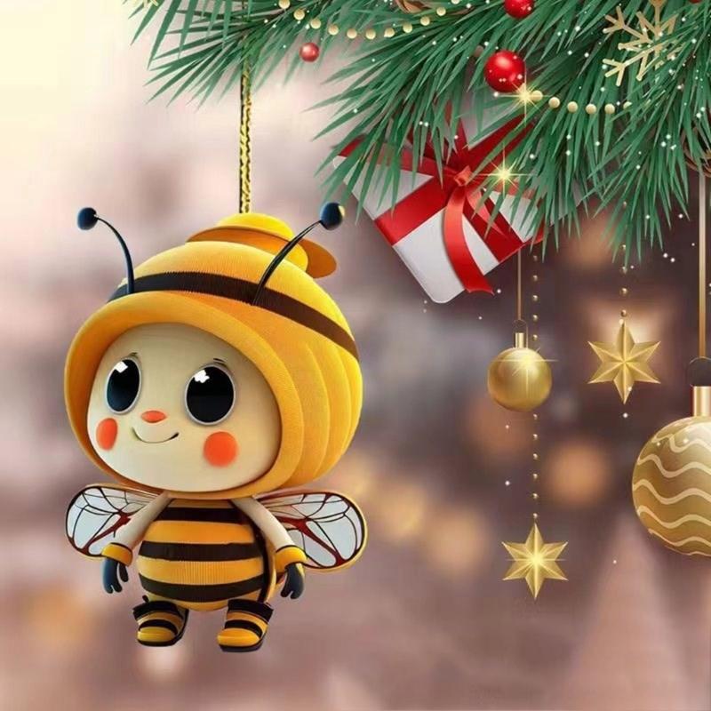 Rear View Mirrorr Access Acrylic Bees Car Mirrorr Hangings Decorations Pendants for Automotive Interior Decorations