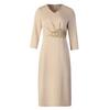 2024 Summer Champagne Formal Dress for Stylish Mothers: Slimming, Waist-Cinching, Perfect for Weddings and Daily Outings