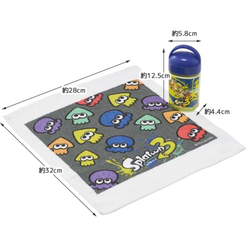 Skater Antibacterial Wet towel set with case Wet towel Splatoon 3 Made in Japan 32 x 30.5 cm OA5AG-A