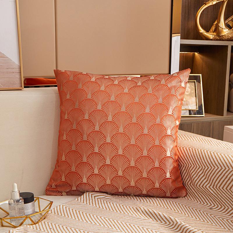 45x45cm Simple Jacquard Square Cushion Cover Polyester Geometric Pattern Throw Pillowcase Decorative Pillows for Sofa Decor Home