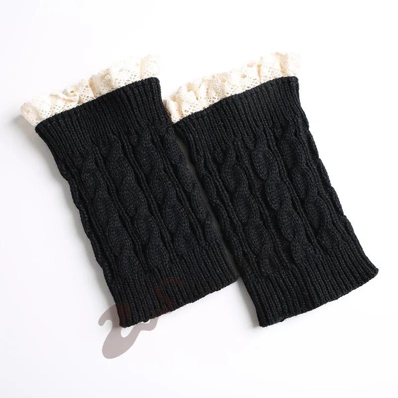 Women Girls Ankle Warm Crochet Thermal Thick Leg Warmer Sock Boot Cover Cuffs Socks Accessories Winter Knit Solid Leg Warmers