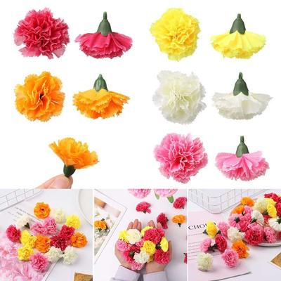 5 pezzi Decorazione Casa Matrimonio Fiori di Tagete Simulazione Floreale Teste di Fiori Artificiali