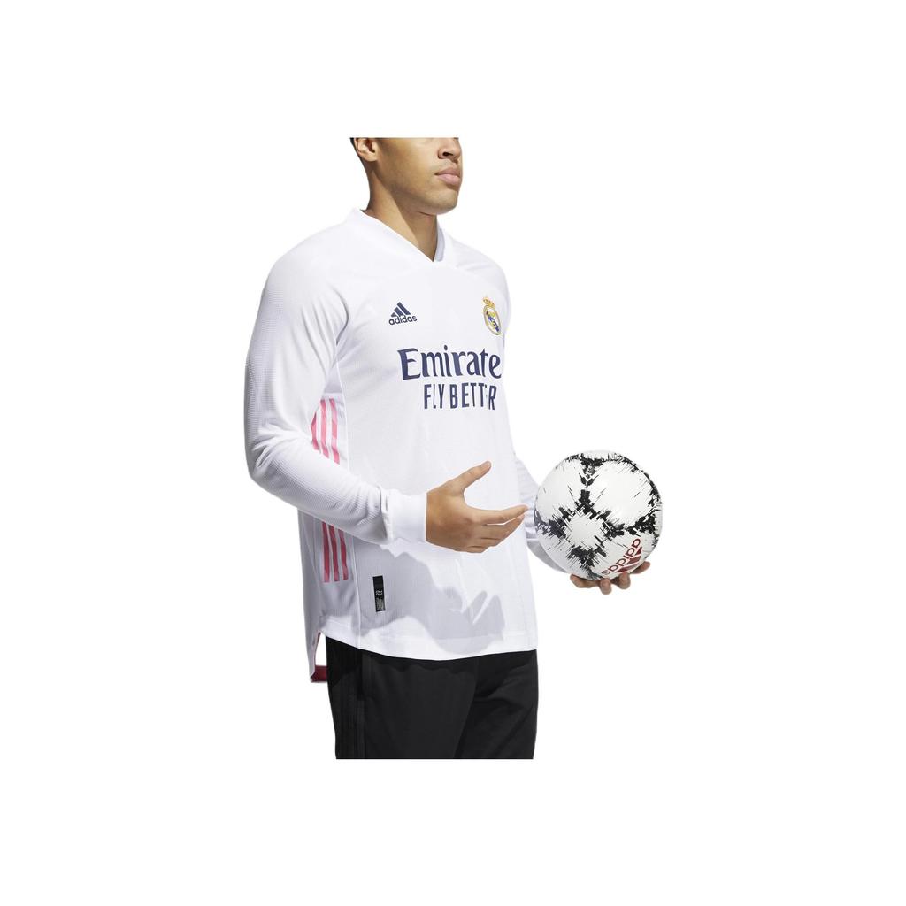 Adidas Real Madrid 20-21 Home Player Edition Long Sleeve T-Shirt Men Tops White FQ7488