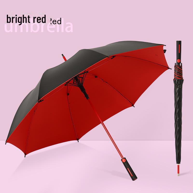 Fully Automatic Long Fiber Golf Umbrella - Large, Straight, Double Canopy for Business & Custom Gifts