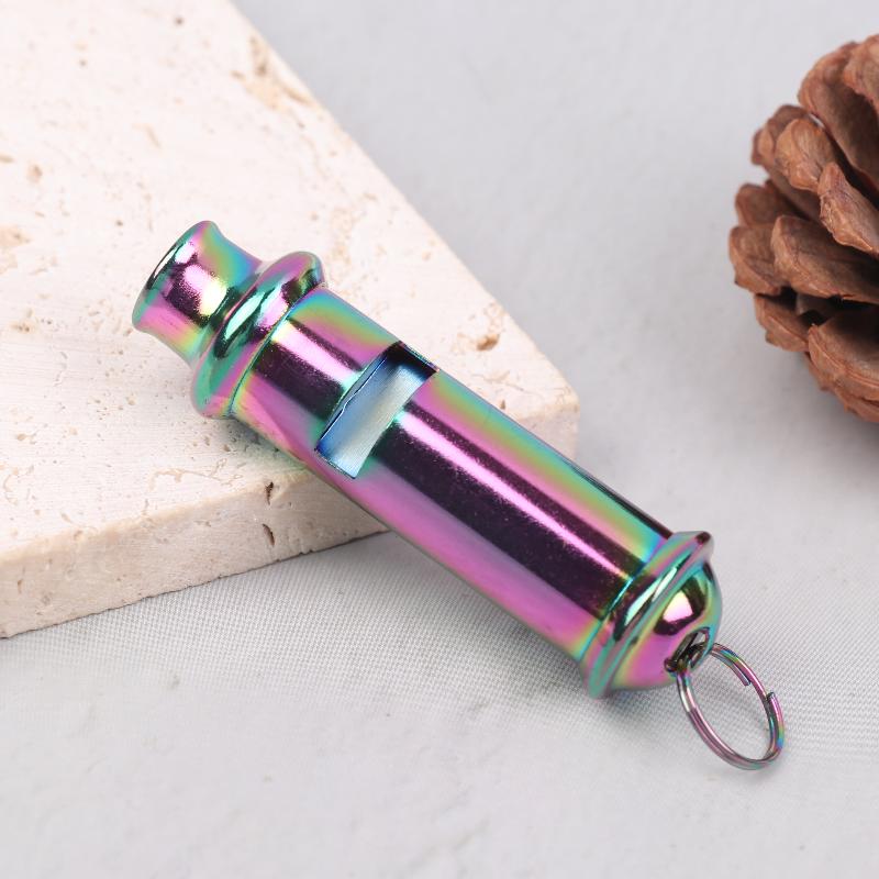 Fischietto da Sopravvivenza da Esterno Ciondolo Portachiavi Alta Decibel Portatile Fischietto di Segnalazione per Soccorso Strumento per Campeggio Fischietto Multifunzione