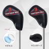 Golf Iron Covers Magnet Wedge Covers Club Head Covers Set Colorful Numbers 12pcs Black Synthetic Leather (3-9, Pw, Aw, Sw, Lw2)