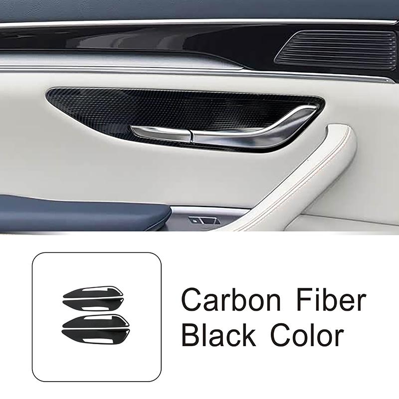 Car Styling Door Handle Frame Decoration Cover Trim For BYD Song PLUS  Carbon Fiber Color Interior Accessories 4 pieces