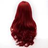 Poison Ivy Cosplay Wig 70cm Dark Red Long Wave Heat Resistant Synthetic Hair Wigs + Wig Cap