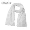 Retro Embroidered Flower Lace Scarf Lightweight Breathable Mesh Female Headscarf Long Silk Scarf Spring