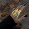 Ftcy Irregular Pleated Knuckle Ring For Men And Women Exquisite Artistic Design Protective Right Hand Knuckle Guard Ring Jewelry