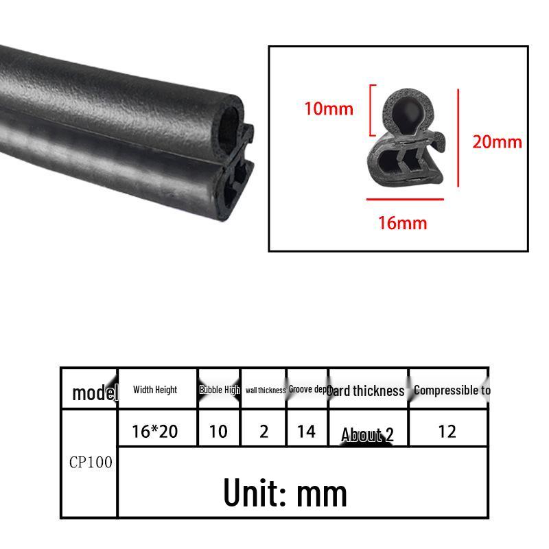 U-Shaped Soundproof Car Door & Cabinet Sealing Strip