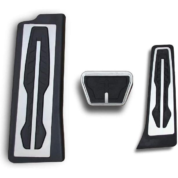 

Autobro for BMW 2019 2020 330i G20 G21 Gas Brake Foot Pedal Cover Cap Footrest Pads Trim Kit Set No Drill Steel Car Interior Accessories