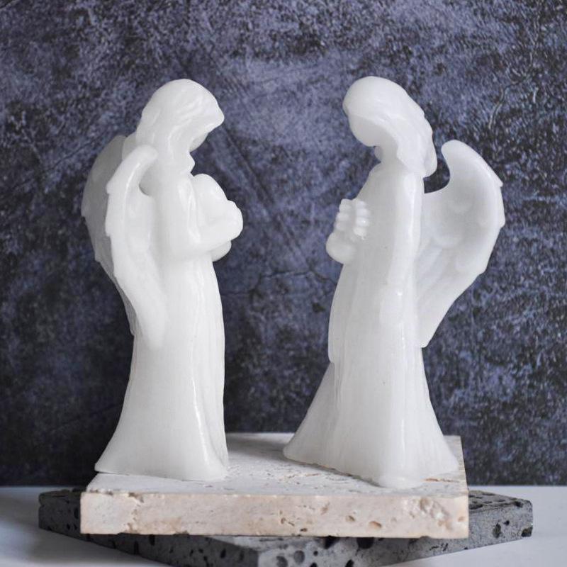 Engel mit Buch Silikonform für DIY Aroma Stein und Gipsornament