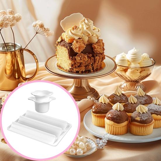 Circle Cake Pop Mold Set 1.75-Inch Round Cookie Cutter with Base Tray Plastic Cake Bar Mold for Truffles Desserts
