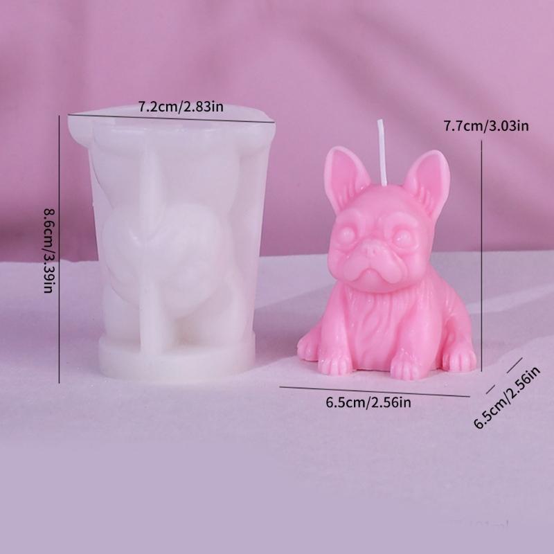 French Bulldog Shape Silicone Soap Mold DIY Silicone Candle Molds Clay Mould Silicone Soap Making Tool Silicone Material