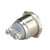 Silver Car Control 19mm 12V Momentary on/Off Metal Cool Push Button Switch Waterproof Car Tuning Spare Parts Car Accessories