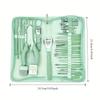 35-teiliges Set Professionelles Nagelpflege-Set mit tragbarem Reisekoffer - Maniküre-Set Nagelscheren, Nagelhautscheren & Nagelfeilen