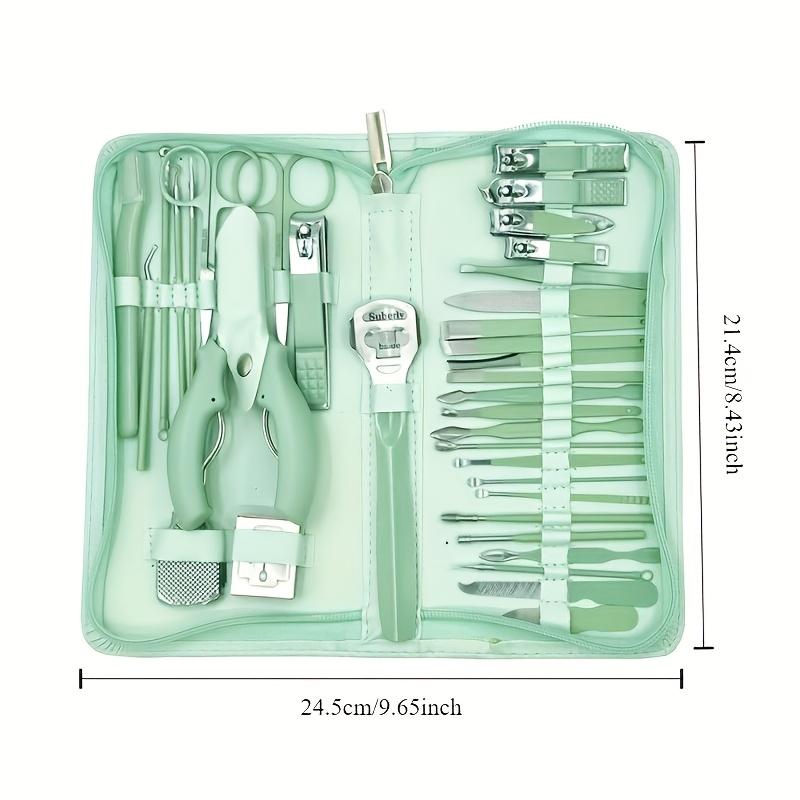 35-teiliges Set Professionelles Nagelpflege-Set mit tragbarem Reisekoffer - Maniküre-Set Nagelscheren, Nagelhautscheren & Nagelfeilen