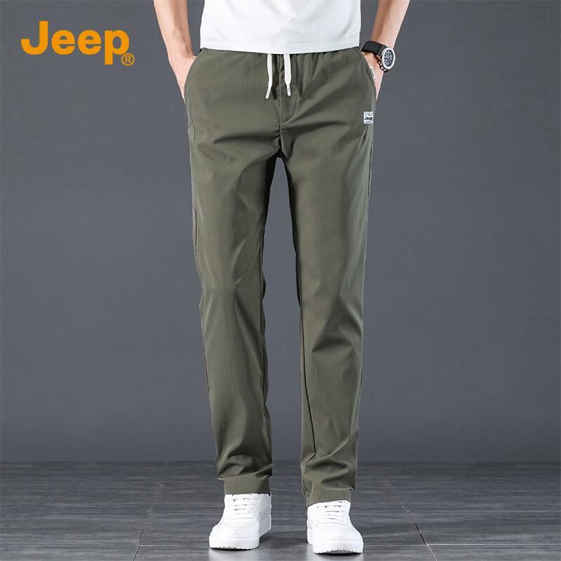 Jeep Men's Ice Silk Straight Leg Summer Casual Pants