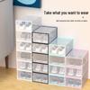 Double-Layer Dustproof Transparent Shoe Storage Box - Large Capacity Dormitory Shoe Rack