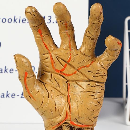 Zombie Hand Statue Keys Organizer Jewelry Holder Palm Resin Figurine Sculpture Halloween Home Office Desktop Ornament
