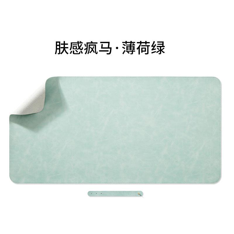 Crazy Horse Pu Leather Desk Mat Mouse Mat Customized Oversized Computer Office Desk Mat Leather Writing Desk Desk Mat