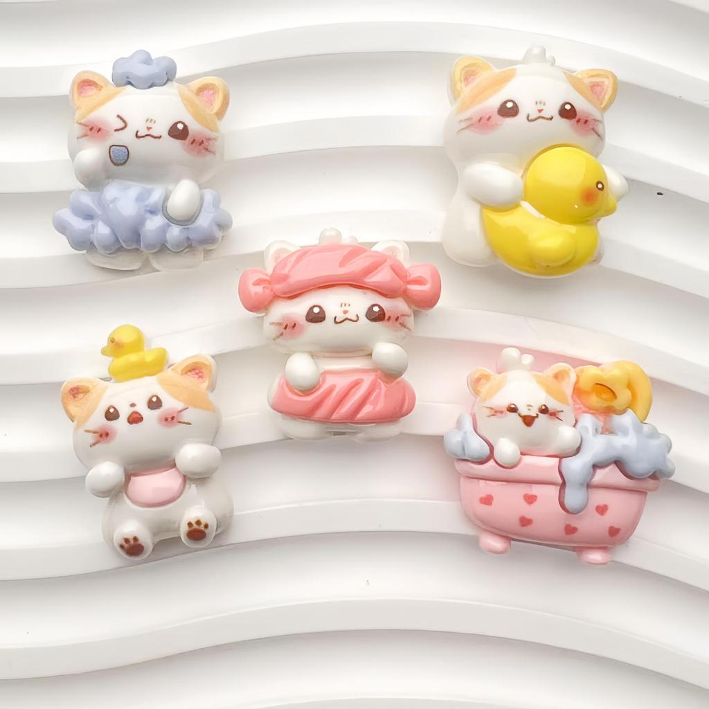 Roztomilé koťátko bublinková koupel kreslená sponka do vlasů DIY pryskyřičné doplňky