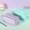 Double-Layer Window Pencil Case - Large Capacity, Multi-functional, Dirt-Resistant Stationery Bag