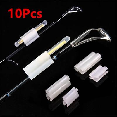 10Pcs Glow Stick Light Fishing Clip On Fishing Tools Fishing Rod Rod Feeder Float Hold