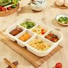 Biodegradable Corn Starch 6-Compartment Disposable Lunch Box