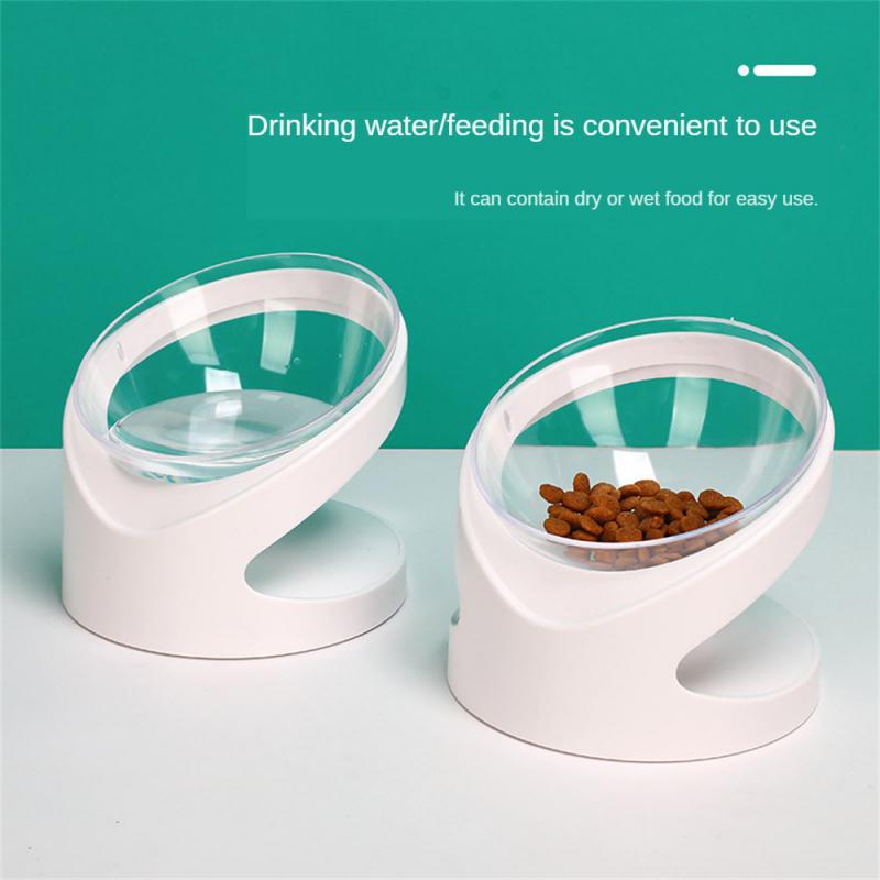 Pet Bowl Food And Water In One Place. The Actual Dog Accessories Highest Evaluation Anti-spill Dog Water Bowl Feeder Cat Tray