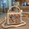 Light Luxury New Leather Fashionable Rhinestone Retro Clip Niche Handbag