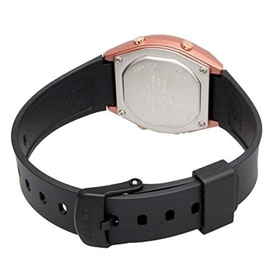 CASIO Standard Digital Womens Girls Wristwatch LW-204-1A No Makeup Box Black Rose Gold International Model