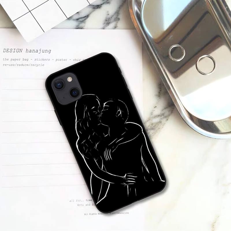 Sexy Line Minimalist Style Phone Case For iPhone 11 12 Mini 13 14 15 Pro XS Max X Plus SE XR Shell