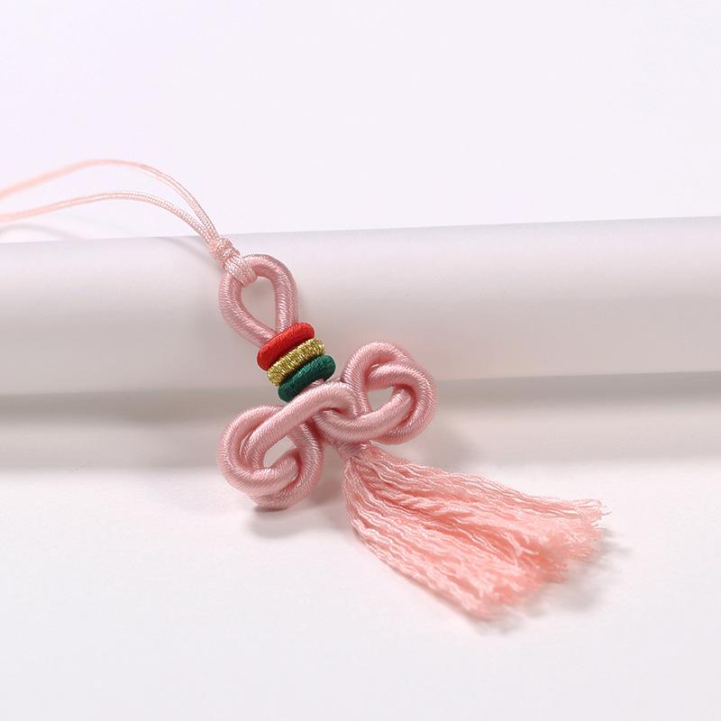 Wenchang knot cotton thread tassel pendant, hand woven Chinese knot tassel pendant, antique style colorful hanging rope accessor