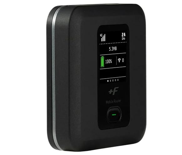 [Authorized Distributor] Fujisoft +F FS040W Mobile Router, SIM-Free, for Home, Outdoor, and Car Use, with Up To 20 Hours of Continuous Communication