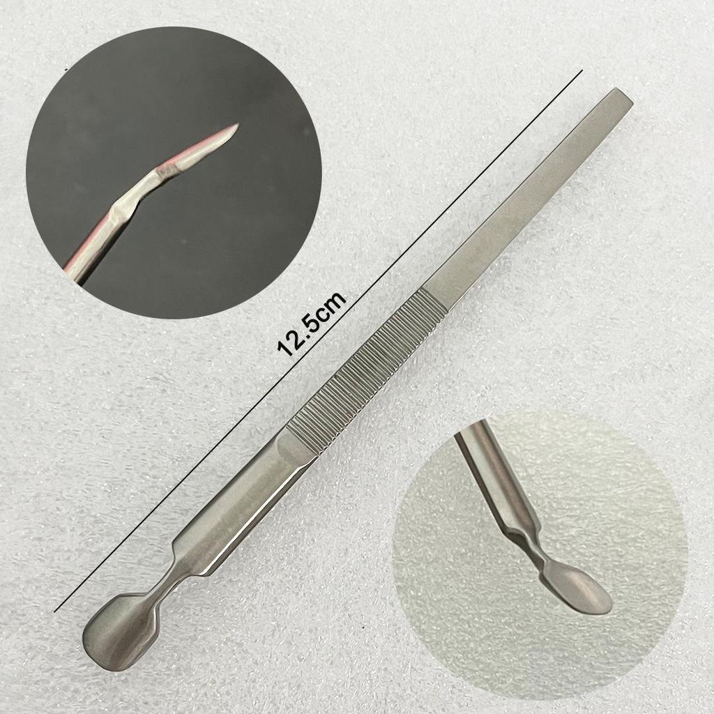 Stainless Steel Dual-End Nail Cuticle Pusher and Remover Tool