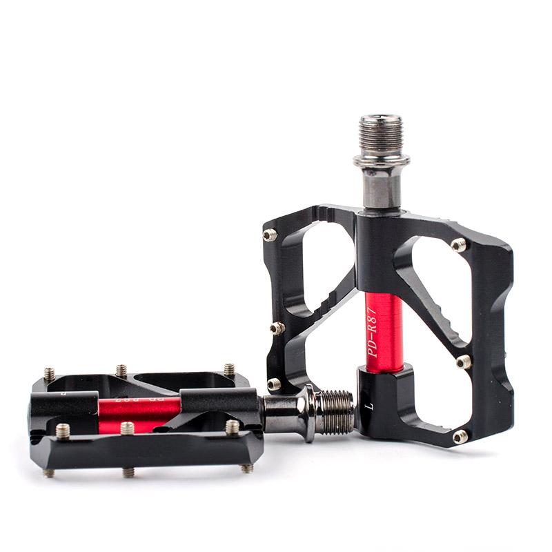 For Classic Ultralight Bicycle Pedals 3-Bearing Chromoly Axle Aluminum Alloy Body Removable Anti-Slip Pins BMX Road MTB 3