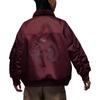 Jordan Solid Color Casual Jacket With Back Pattern Design And Stand Collar Women Jacket Burgundy FZ6449-619