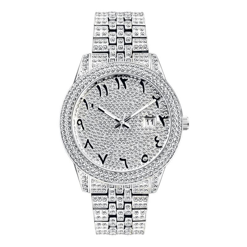 MISFOX new watch gold high-end full diamond Arabic gypsy waterproof quartz men's watch