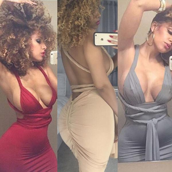 Buy Summer Breast Breast Breast Sexy Elastic Tight-fitting Party Dress
