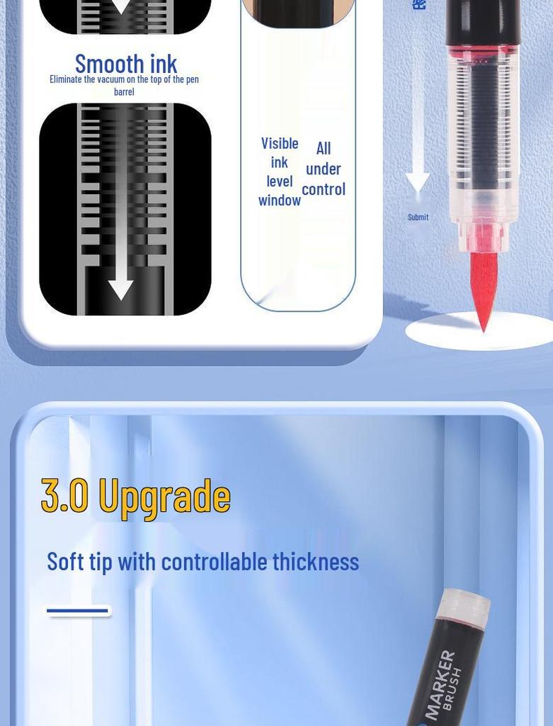 Waschbare Acrylmarker mit weicher Spitze – DIY-Glasvase & Aquarellstifte