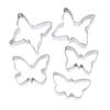 Set 5 Bucăți/Set Oțel Inoxidabil Matrițe pentru Biscuiți Set Decupator Fursecuri Fluture Unealtă DIY pentru Decorat Torturi Matriță pentru Prăjituri cu Ciocolată Gustări de Copt