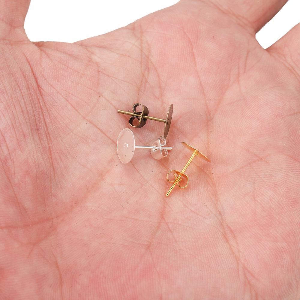 DIY Schmuckzubehör: Fünffarbige Eisenohrringe mit Flachkopf- und Schmetterlingsdesign