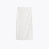 Autumn 2025 Elegant High-Waisted Porcelain White Sequin Midi Skirt for Women