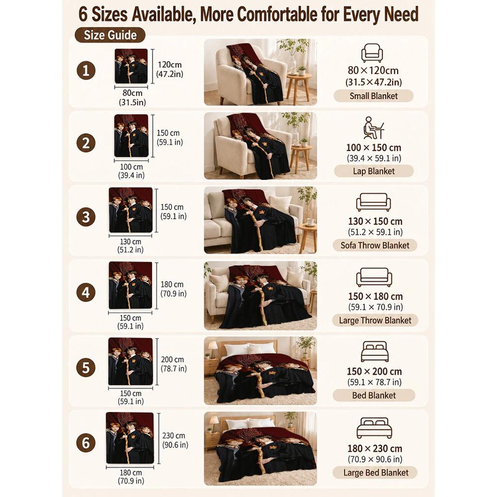 Gryffindor House Flannel Printed Blanket Comfortable Skinfriendly Throw Blanket For Bedroom Sofa Nap Home Decor Great Holiday Gift