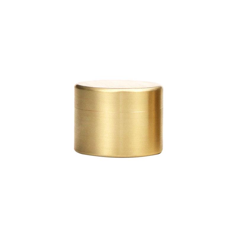 Leak-Proof Brass Medicine & Tea Storage Can - Portable Travel Jar with Threaded Seal, Multi-functional for Business Trips