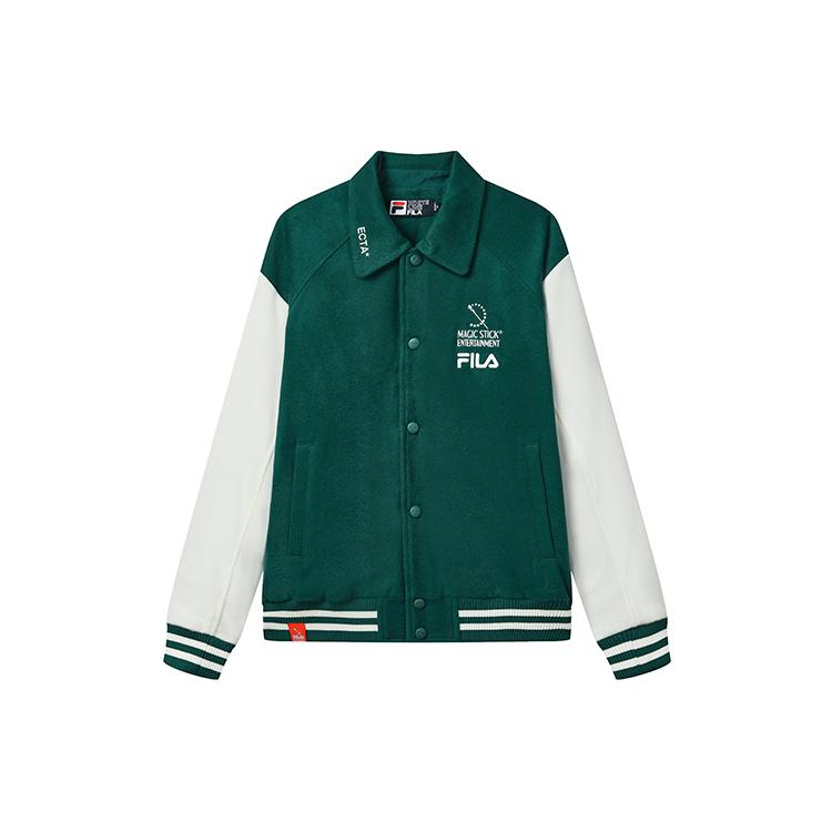 New FILA Baseball Jacket Women's Wheat Sprout Green F11W319707F-GN
