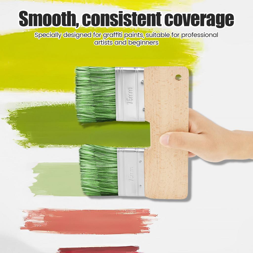 Double Head Painting Brush U Shaped Double Smooth Paint Brush with Wood Handle for Professional Acrylic Painting Hand Tools